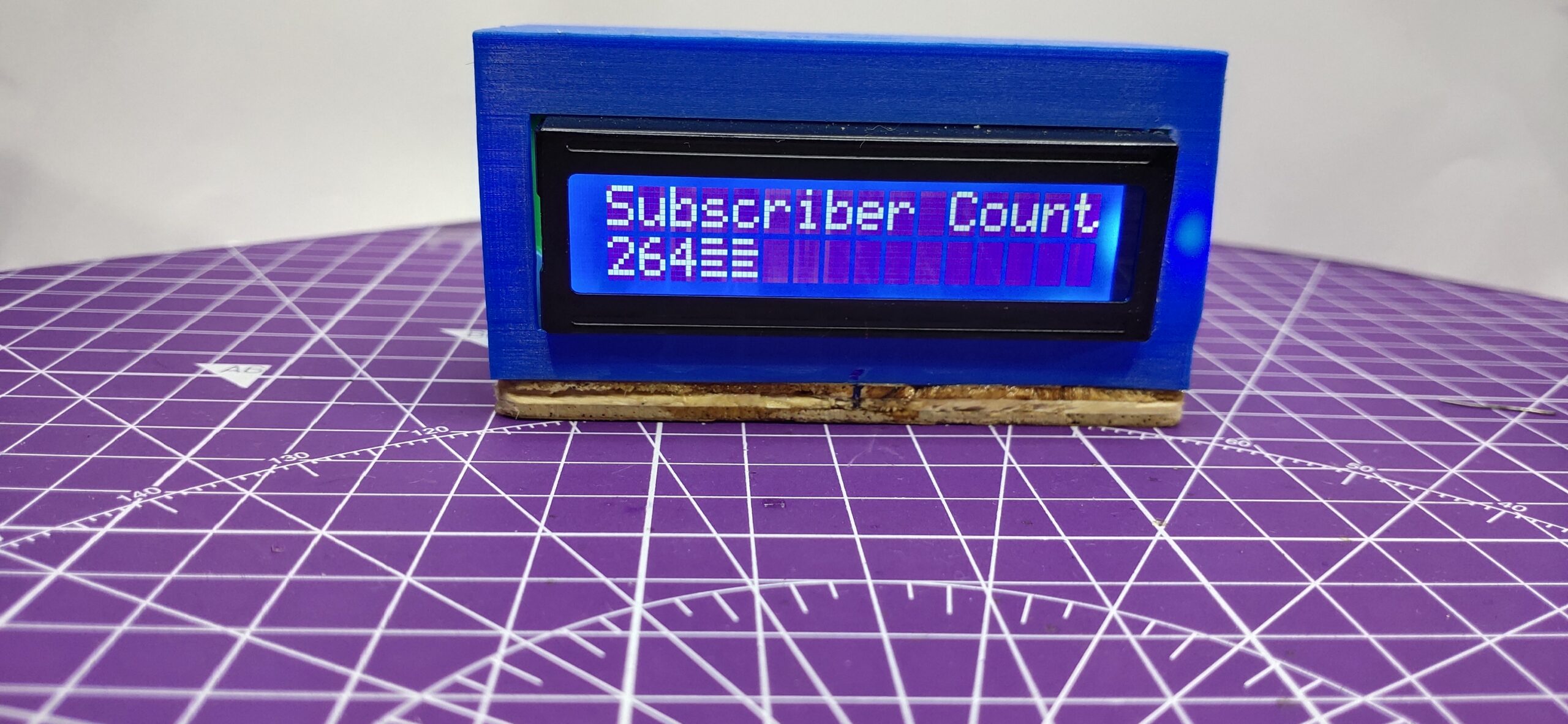 DIY YouTube subscriber counter with LCD and ESP8266