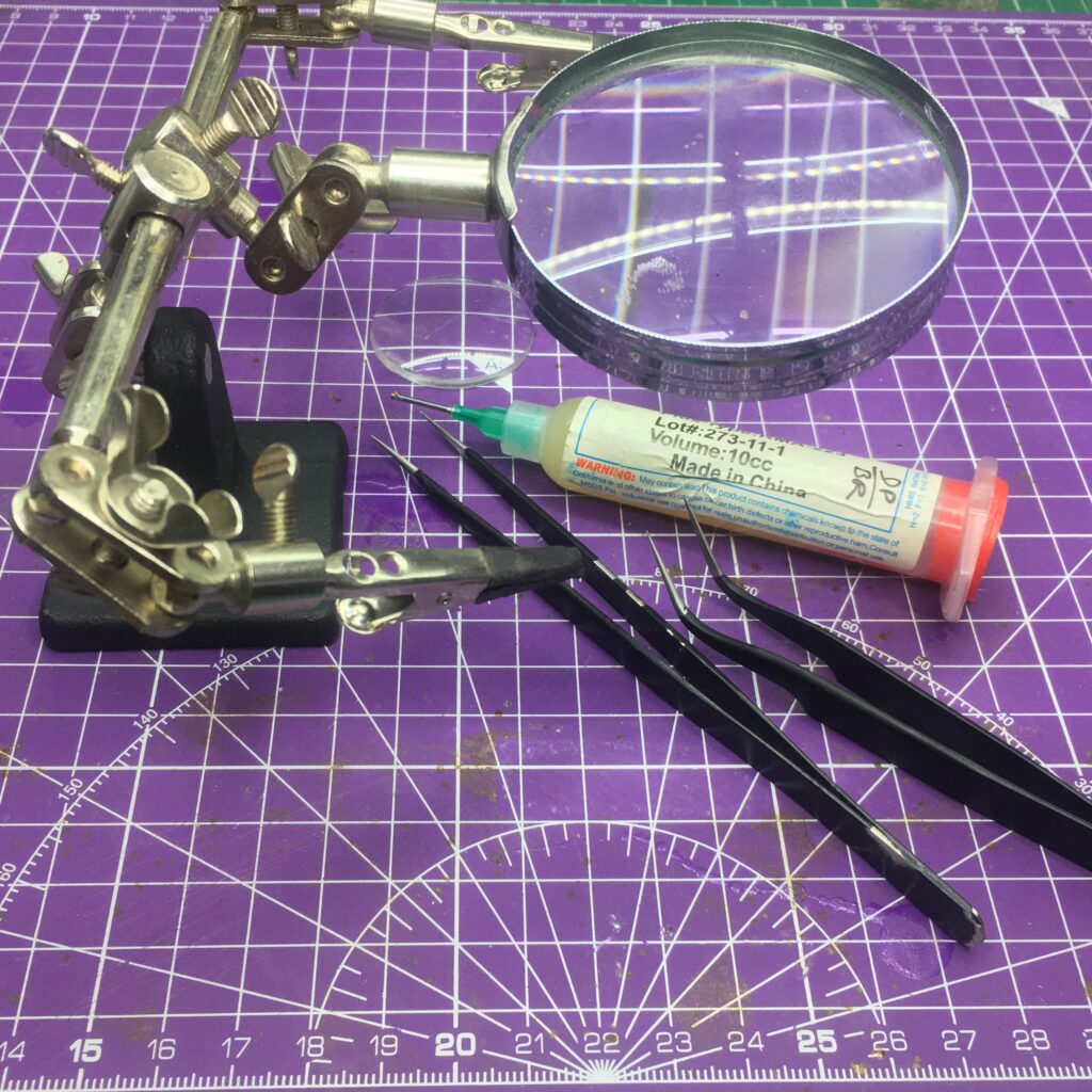 Tools used for complete assembly of the RP2040 custom board